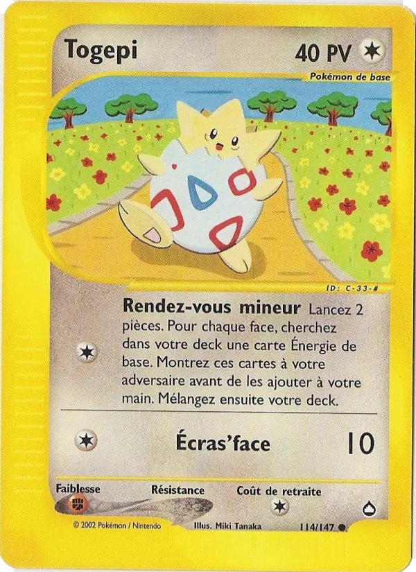 Togepi 114/147 - Aquapolis - Reverse - Pokémon JCC