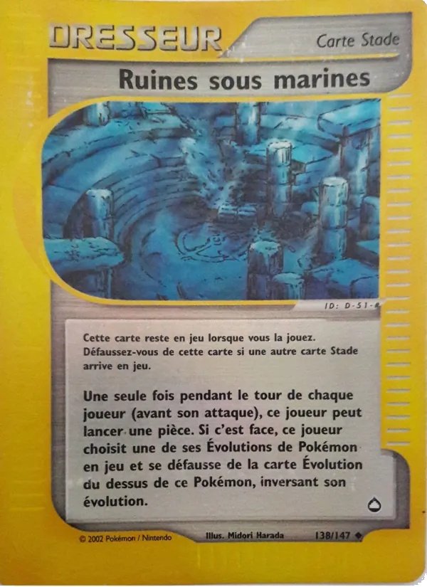 Ruines sous marines 138/147 - Aquapolis - Reverse - Pokémon JCC