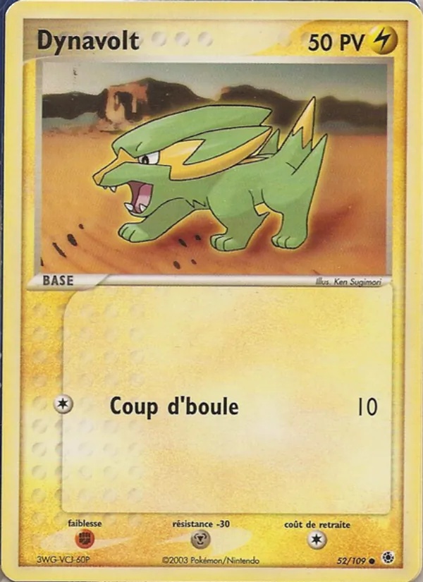 Dynavolt 52/109 - EX Rubis & Saphir - Reverse - Pokémon JCC