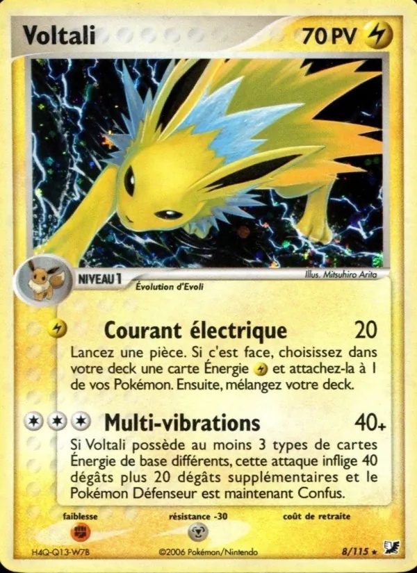 Voltali 8/115 - EX Forces Cachées - Holo Logo de la série - Pokémon JCC