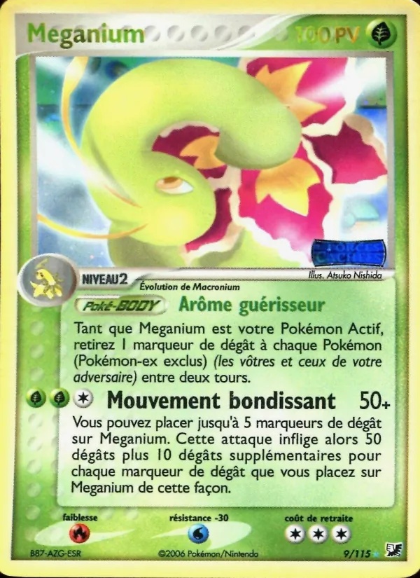 Meganium 9/115 - EX Forces Cachées - Holo Logo de la série - Pokémon JCC