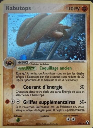 Kabutops 7/92 Holo Logo de la série
