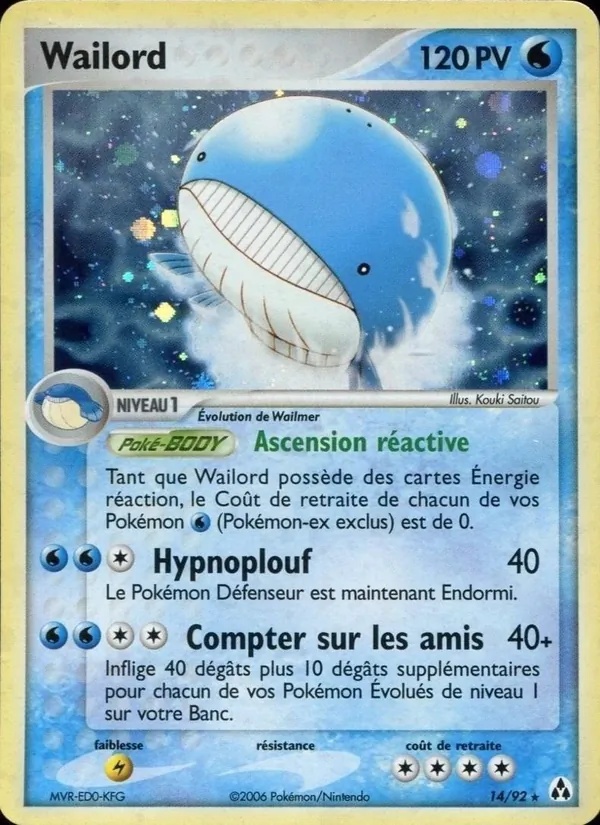Wailord 14/92 - EX Créateurs de légendes - Holo Logo de la série - Pokémon JCC