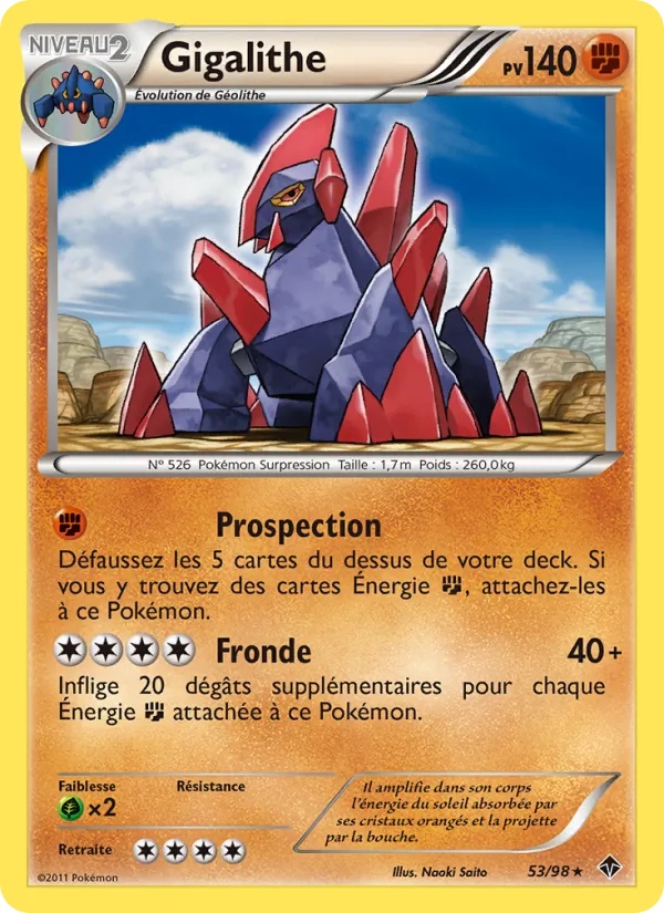 Gigalithe 53/98 - Pouvoirs Émergents - Pokémon JCC