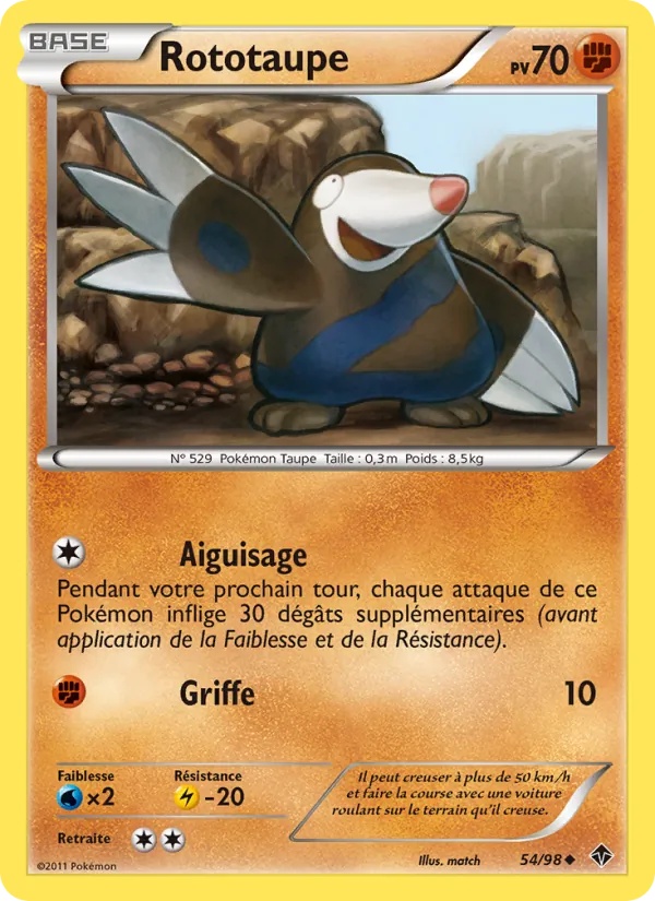 Rototaupe 54/98 - Pouvoirs Émergents - Pokémon JCC