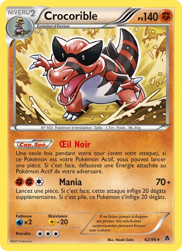 Crocorible 62/98 - Pouvoirs Émergents - Pokémon JCC