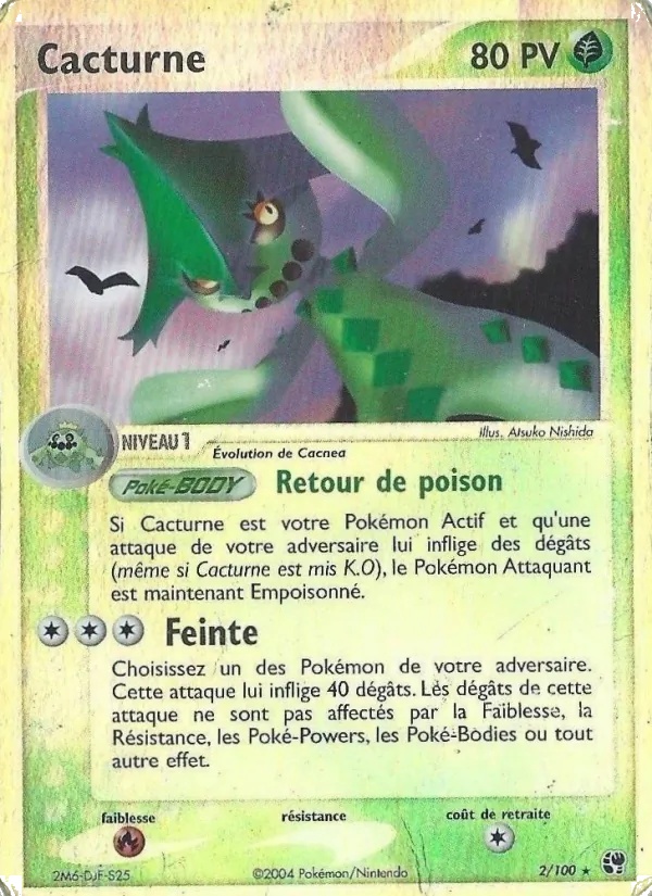 Cacturne 2/100 - EX Tempête de sable - Reverse - Pokémon JCC