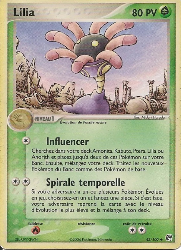 Lilia 42/100 - EX Tempête de sable - Reverse - Pokémon JCC