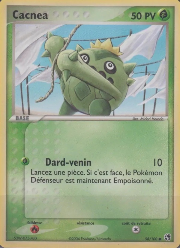 Cacnea 58/100 - EX Tempête de sable - Reverse - Pokémon JCC