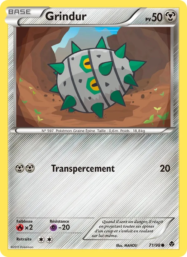 Grindur 71/98 - Pouvoirs Émergents - Pokémon JCC
