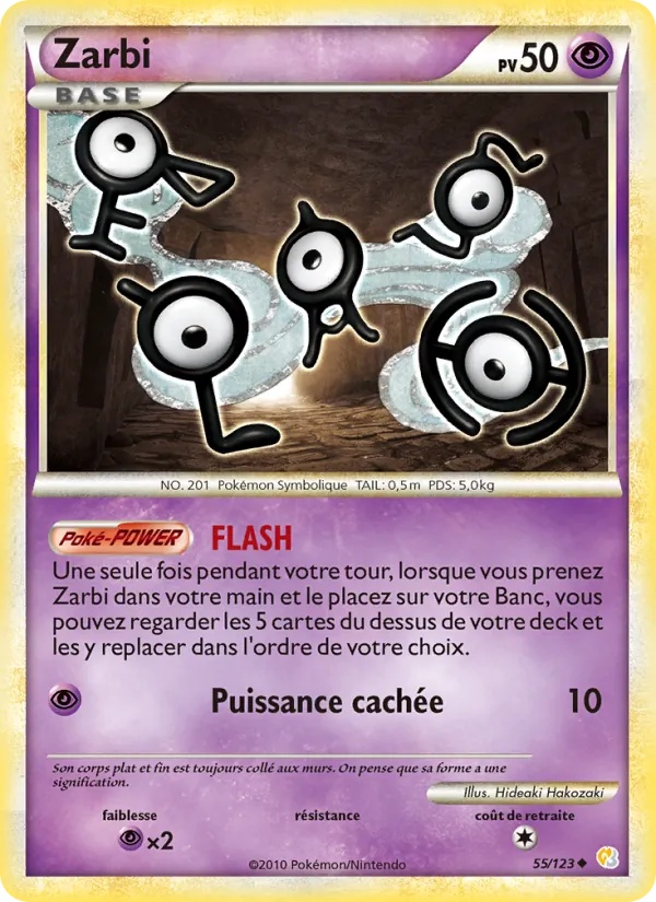 Zarbi 55/123 - HeartGold SoulSilver - Reverse - Pokémon JCC