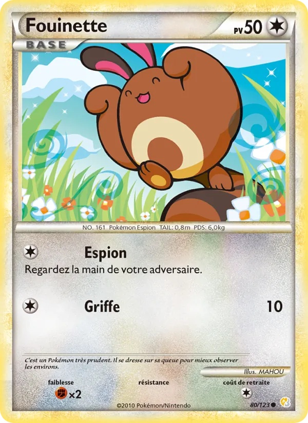 Fouinette 80/123 - HeartGold SoulSilver - Reverse - Pokémon JCC