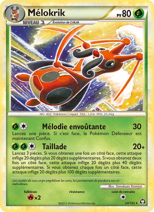 Mélokrik 24/102 - Triomphant - Reverse - Pokémon JCC