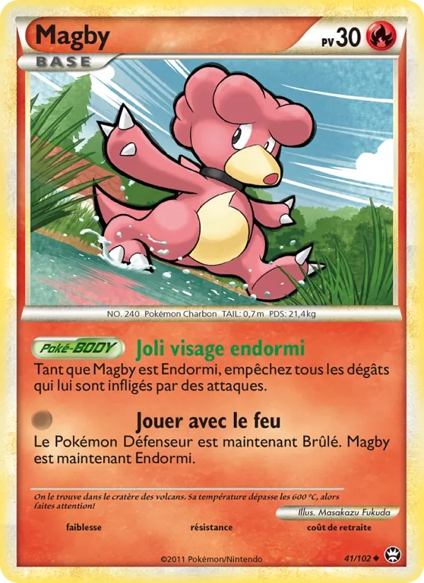 Magby 41/102 - Triomphant - Reverse - Pokémon JCC