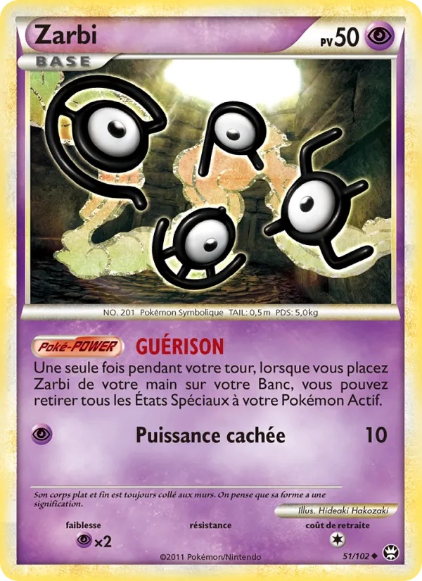 Zarbi 51/102 - Triomphant - Reverse - Pokémon JCC