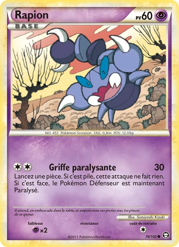 Rapion 76/102 - Triomphant - Reverse - Pokémon JCC