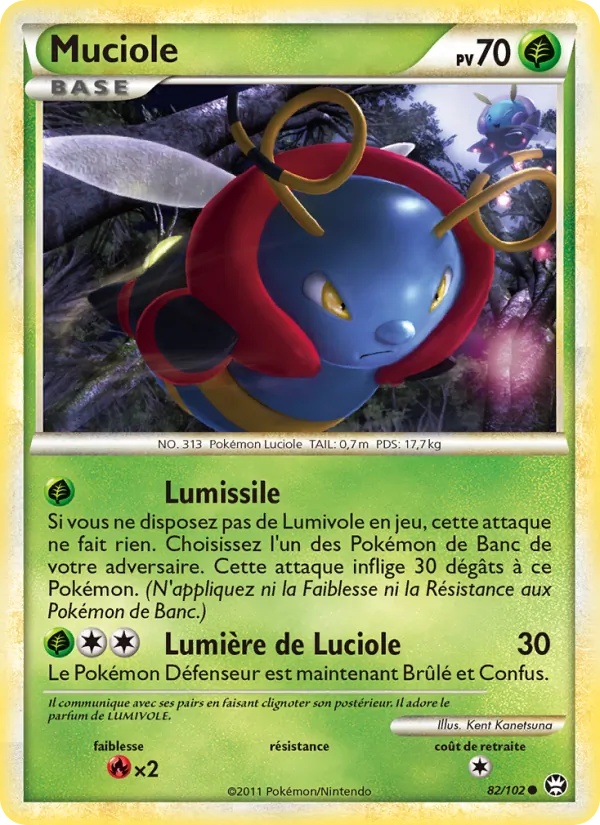 Muciole 82/102 - Triomphant - Reverse - Pokémon JCC