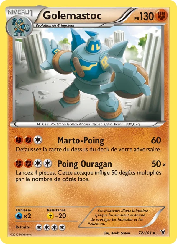 Golemastoc 72/101 - Nobles Victoires - Pokémon JCC