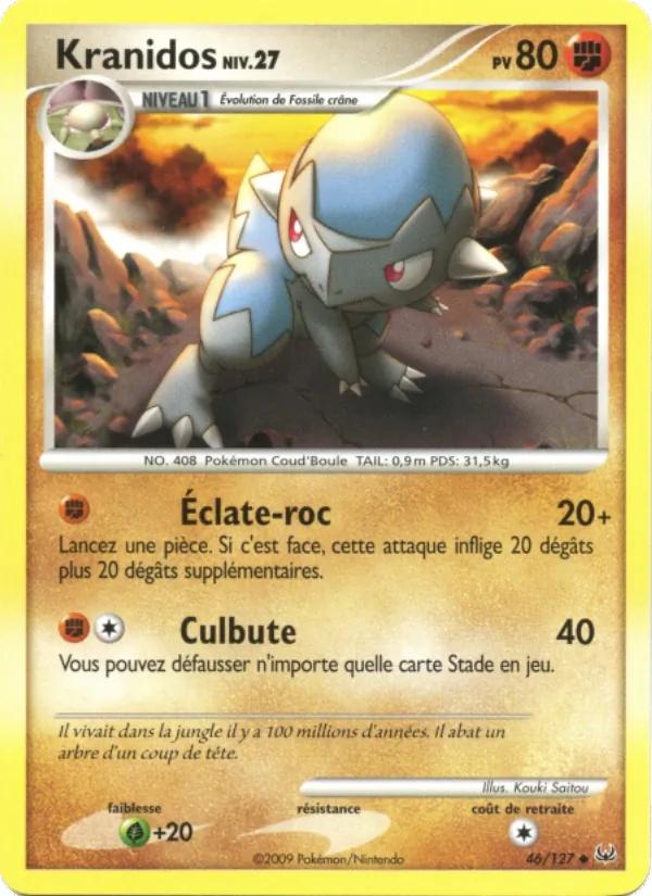 Kranidos 46/127 - Platine - Reverse - Pokémon JCC