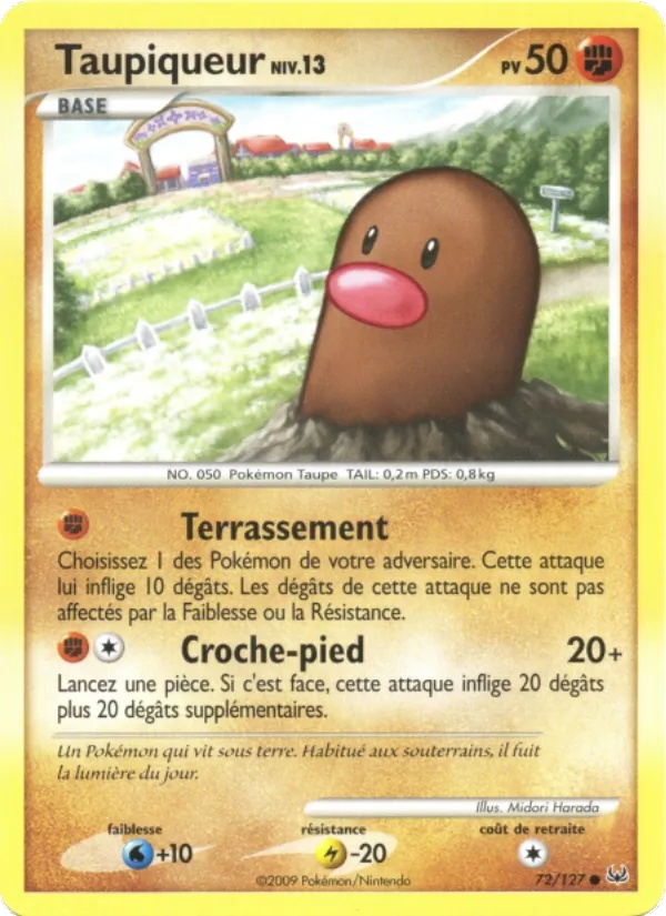 Taupiqueur 72/127 - Platine - Reverse - Pokémon JCC