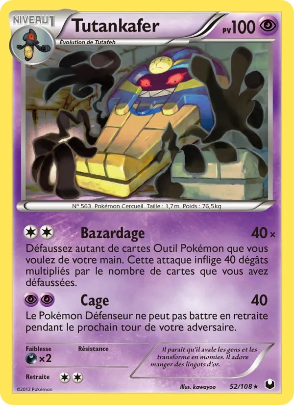 Tutankafer 52/108 - Explorateurs Obscurs - Pokémon JCC