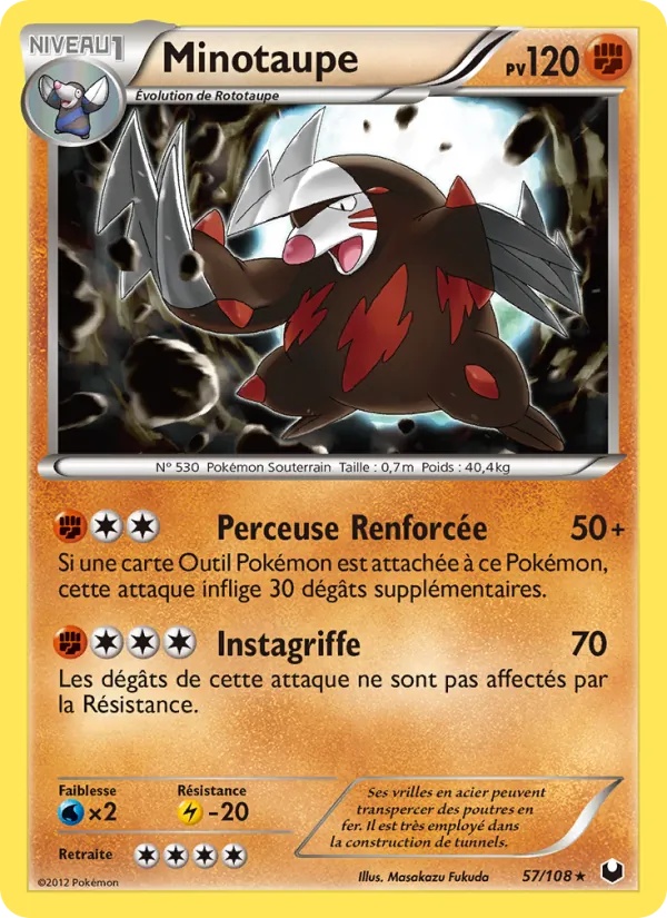 Minotaupe 57/108 - Explorateurs Obscurs - Pokémon JCC