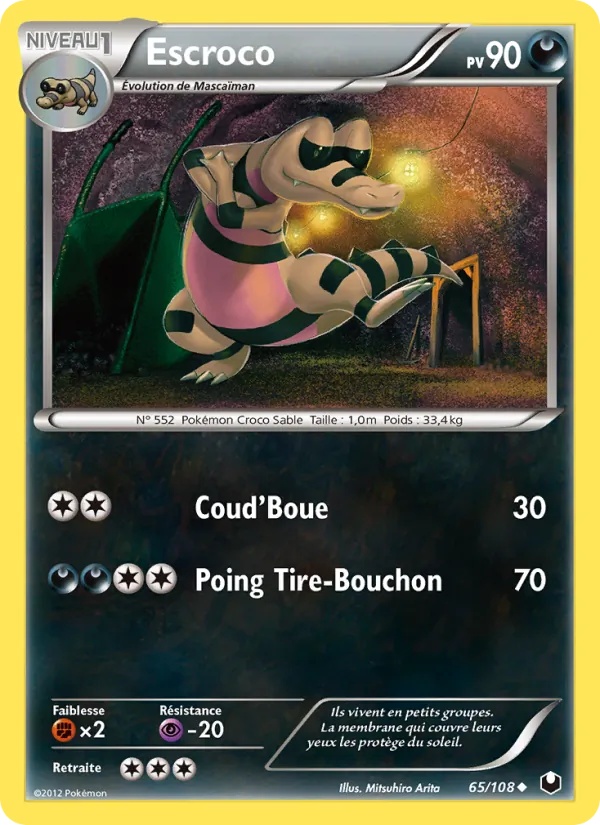 Escroco 65/108 - Explorateurs Obscurs - Pokémon JCC