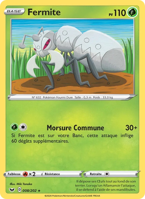 Fermite 8/202 - Épée et Bouclier - Reverse - Pokémon JCC