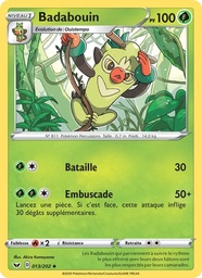 Badabouin 13/202 - Épée et Bouclier - Reverse - Pokémon JCC