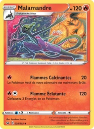 Malamandre 28/202 - Épée et Bouclier - Reverse - Pokémon JCC
