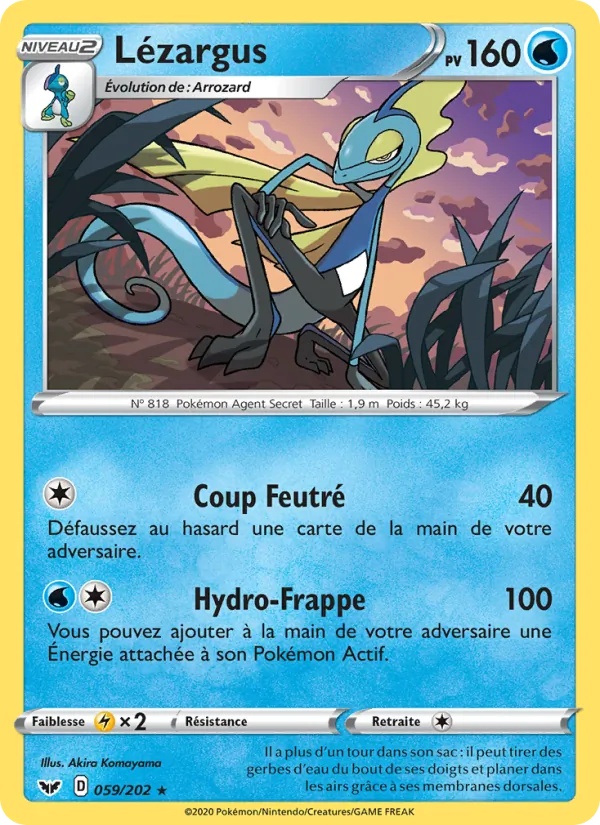 Lézargus 59/202 - Épée et Bouclier - Reverse - Pokémon JCC