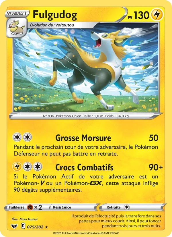 Fulgudog 75/202 - Épée et Bouclier - Reverse - Pokémon JCC