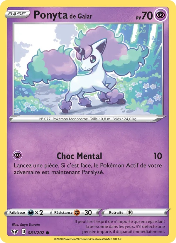 Ponyta de Galar 81/202 - Épée et Bouclier - Reverse - Pokémon JCC