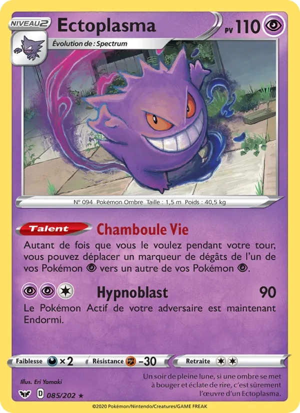 Ectoplasma 85/202 - Épée et Bouclier - Reverse - Pokémon JCC