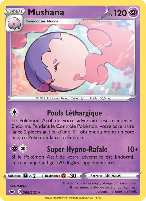 Mushana 88/202 - Épée et Bouclier - Reverse - Pokémon JCC