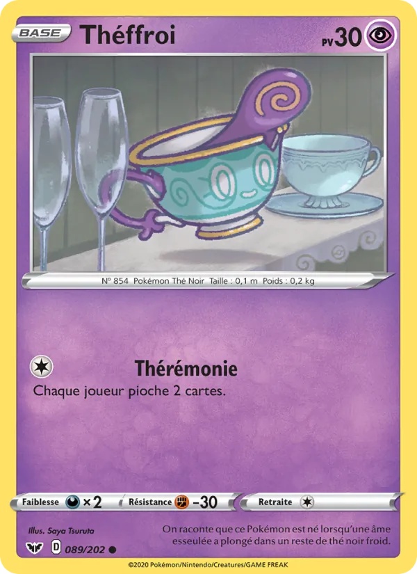 Théffroi 89/202 - Épée et Bouclier - Reverse - Pokémon JCC