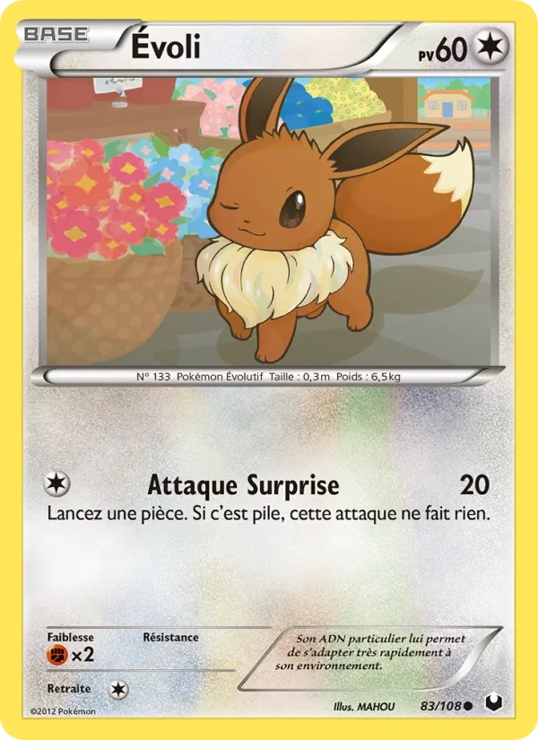 Évoli 83/108 - Explorateurs Obscurs - Pokémon JCC