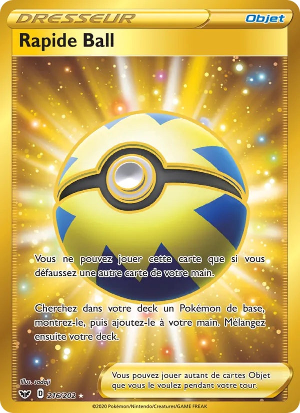 Rapide Ball 216/202 - Épée et Bouclier - Holo - Pokémon JCC