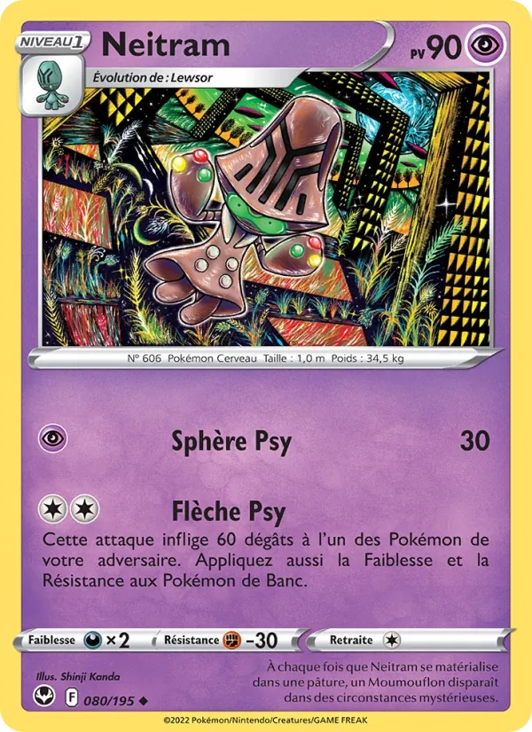 Neitram 080/195 - Tempête Argentée - Reverse - Pokémon JCC