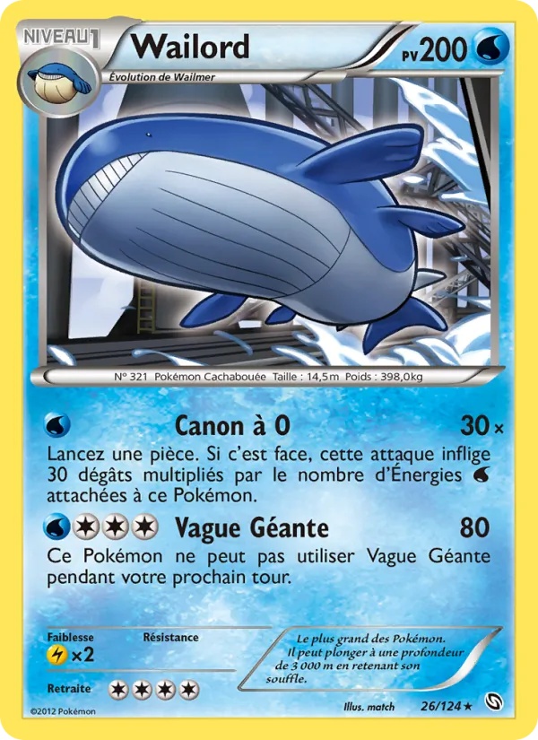 Wailord 26/124 - Dragons Éxaltés - Pokémon JCC