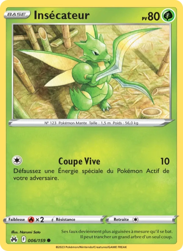 Insécateur 006/159 - Zénith Suprême - Reverse - Pokémon JCC