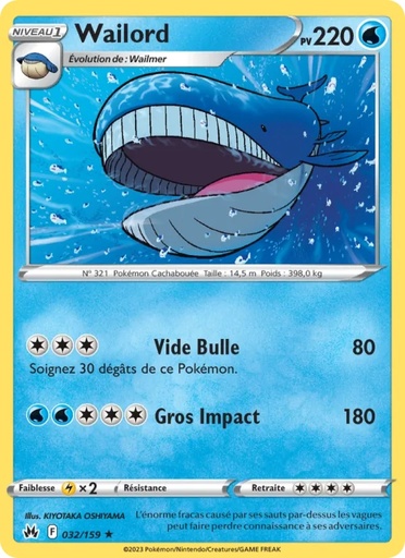 Wailord 032/159 Reverse