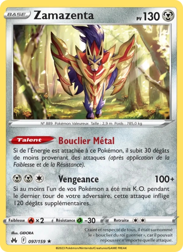 Zamazenta 097/159 - Zénith Suprême - Reverse - Pokémon JCC