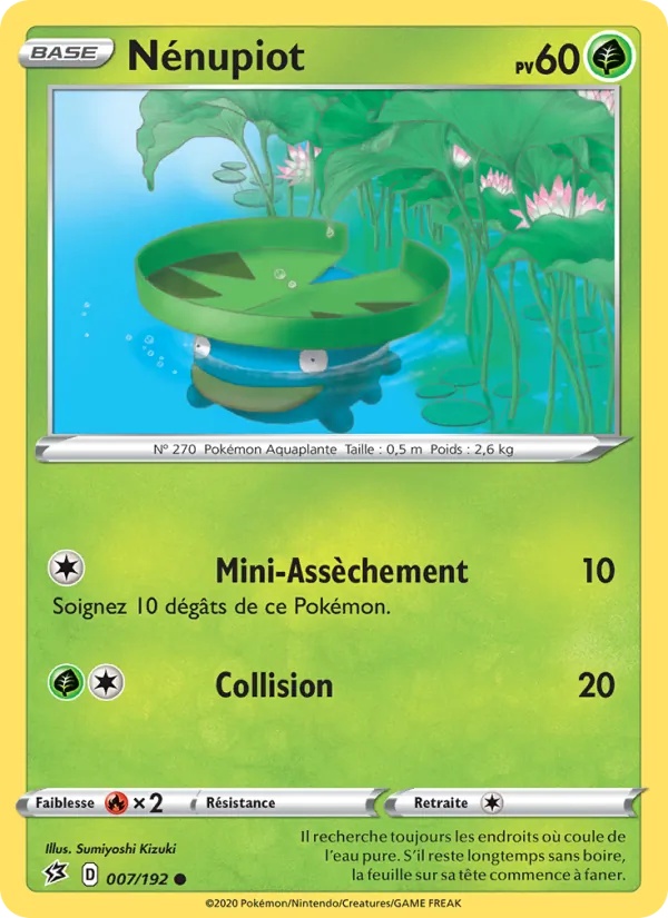 Nénupiot 7/192 - Clash des Rebelles - Reverse - Pokémon JCC