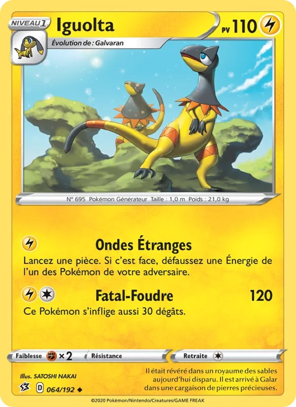 Iguolta 64/192 - Clash des Rebelles - Reverse - Pokémon JCC
