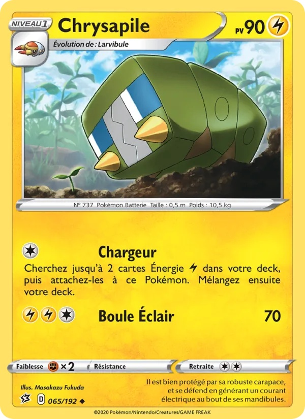 Chrysapile 65/192 - Clash des Rebelles - Reverse - Pokémon JCC