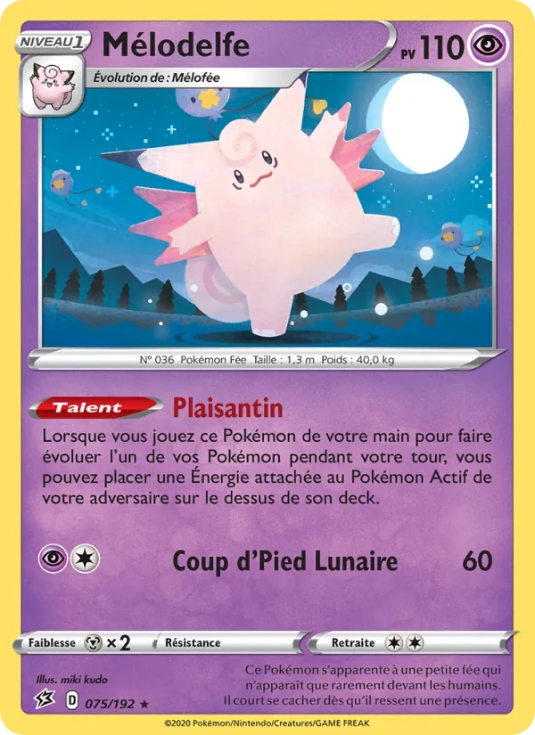 Mélodelfe 75/192 - Clash des Rebelles - Reverse - Pokémon JCC
