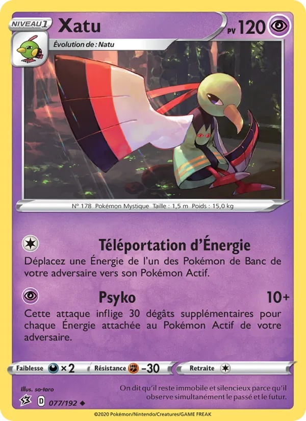 Xatu 77/192 - Clash des Rebelles - Reverse - Pokémon JCC