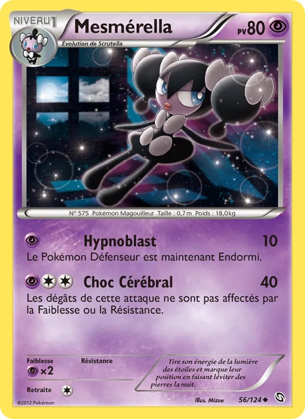 Mesmérella 56/124 - Dragons Éxaltés - Pokémon JCC