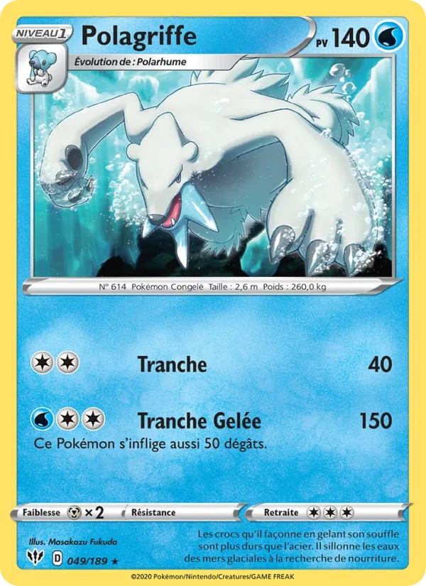 Polagriffe 49/189 - Ténèbres Embrasées - Reverse - Pokémon JCC